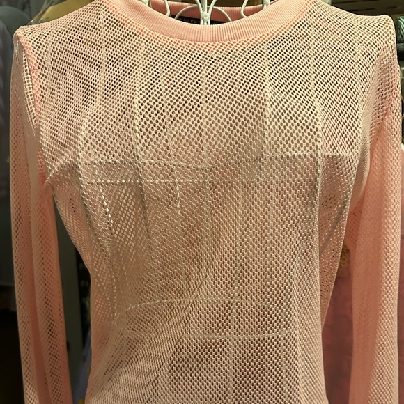 Dolls Kill See Thru Me Fishnet Top Blue, Pink, Brown, Wine - Picture 2 of 16